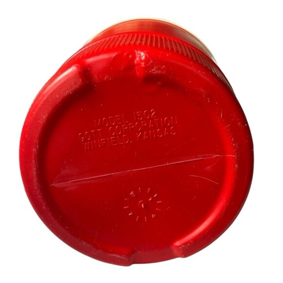Vintage Gott 1980's Pizza Hut Logo Half Gallon Red Water Cooler Jug Model 1502 - Picture 3 of 4